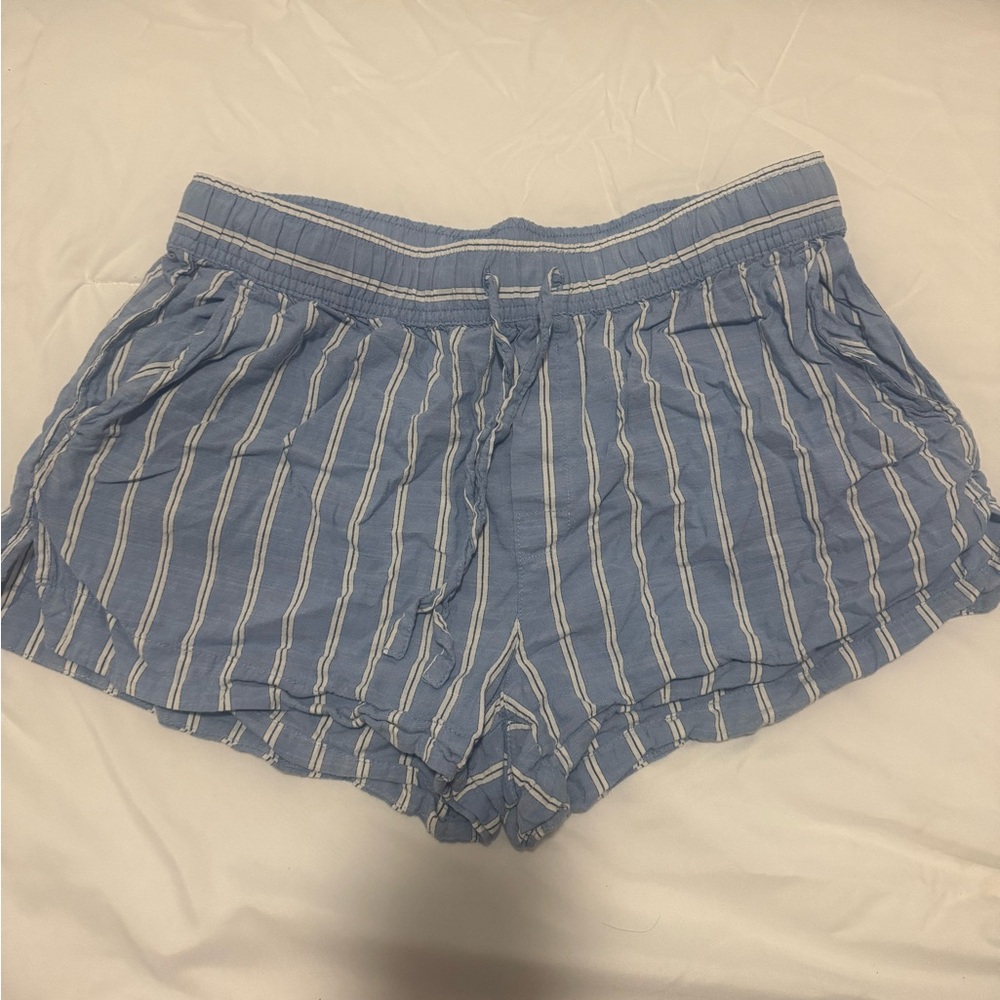 Auden Women’s Blue and White Striped Pajama Shorts